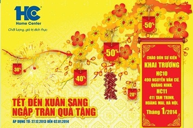 Siêu thị Điện máy HC: Tết đến xuân sang ngập tràn quà tặng