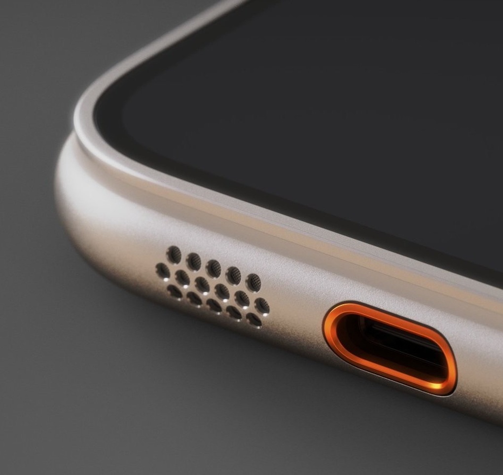 Cổng sạc trên iPhone Ultra. Cổng sạc trên iPhone Ultra.