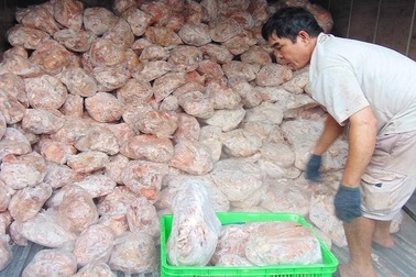 Hơn 20 tấn phụ phẩm heo biến chất suýt thành giò lụa