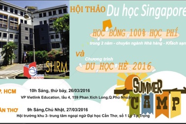 Cơ hội nhận học bổng 100% học phí chuyên ngành Nhà hàng - Khách sạn và du học Hè Singapore 2016