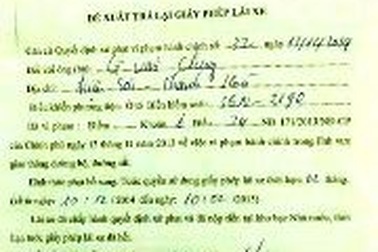 Hàng chục giấy phép lái xe vi phạm được trả trước nhờ “quan hệ thân quen”