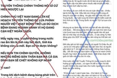 Lợi dụng dịch Covid-19, nhiều đối tượng phát tán thông tin xuyên tạc