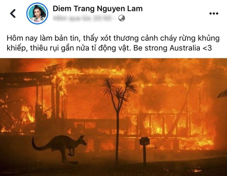 Ám ảnh đại thảm hoạ cháy rừng, dàn sao Việt nguyện cầu cho nước Úc - 5 Ám ảnh đại thảm hoạ cháy rừng, dàn sao Việt nguyện cầu cho nước Úc - 5