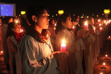  Lung linh đêm hoa đăng cầu Quốc thái, dân an