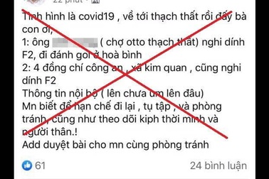 Thanh niên bị phạt 12,5 triệu đồng vì tung tin "Covid về tới Thạch Thất"
