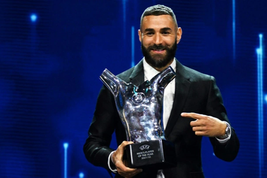 Karim Benzema thắng áp đảo ở giải Cầu thủ xuất sắc nhất châu Âu