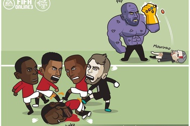 Góc biếm họa: Lukaku bị “tẩn” hội đồng