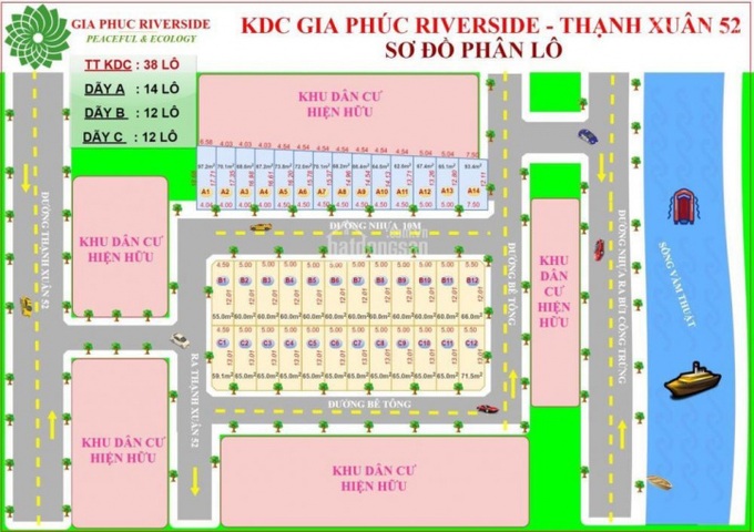 Bản vẽ phối cảnh dự án ma Gia Phúc Riverside.