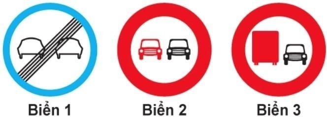 Biển nào không cho phép xe ô tô con vượt?