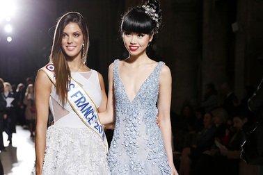 Người mẫu Việt đọ dáng hoa hậu Pháp