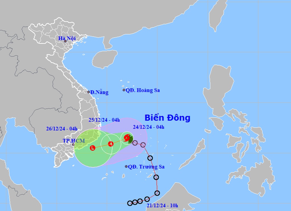 Bão Pabuk đổi hướng, có thể không chạm đất liền nước ta - 1 Bão Pabuk đổi hướng, có thể không chạm đất liền nước ta - 1