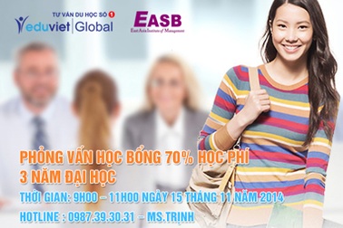 Phỏng vấn học bổng 70% học phí 3 năm đại học trường EASB – Singapore