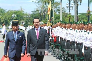 Lễ đón chính thức Chủ tịch nước Trần Đại Quang tại Brunei
