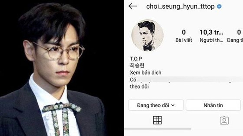 T.O.P (Big Bang) bất ngờ xoá bỏ toàn bộ trang cá nhân - 1 T.O.P (Big Bang) bất ngờ xoá bỏ toàn bộ trang cá nhân - 1