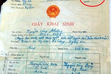Nhiều giấy khai sinh tại xã của Công Phượng phải làm lại