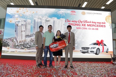 Đã tìm được 02 chủ nhân căn hộ may mắn trúng xe Mercedes tại Dự án HaDo Centrosa Garden