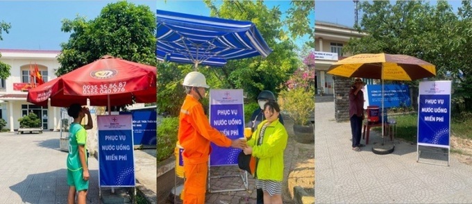 Nhiều điểm phục vụ nước uống miễn phí được triển khai, tiếp sức người dân vượt qua nắng nóng gay gắt