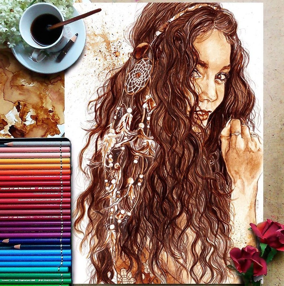 Những bức tranh thơm phức và trầm mặc đậm vị... cà phê - 12 Những bức tranh thơm phức và trầm mặc đậm vị... cà phê - 12