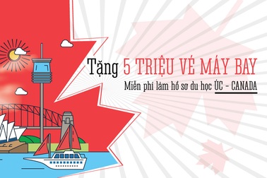 Tặng 5 triệu vé máy bay - miễn phí làm hồ sơ cho du học sinh đi Úc và Canada