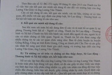 Cắt chế độ trợ cấp của 2 "liệt sĩ" giả mạo
