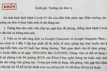Đại học Huế tiếp tục cho sinh viên nghỉ, học online ở nhà