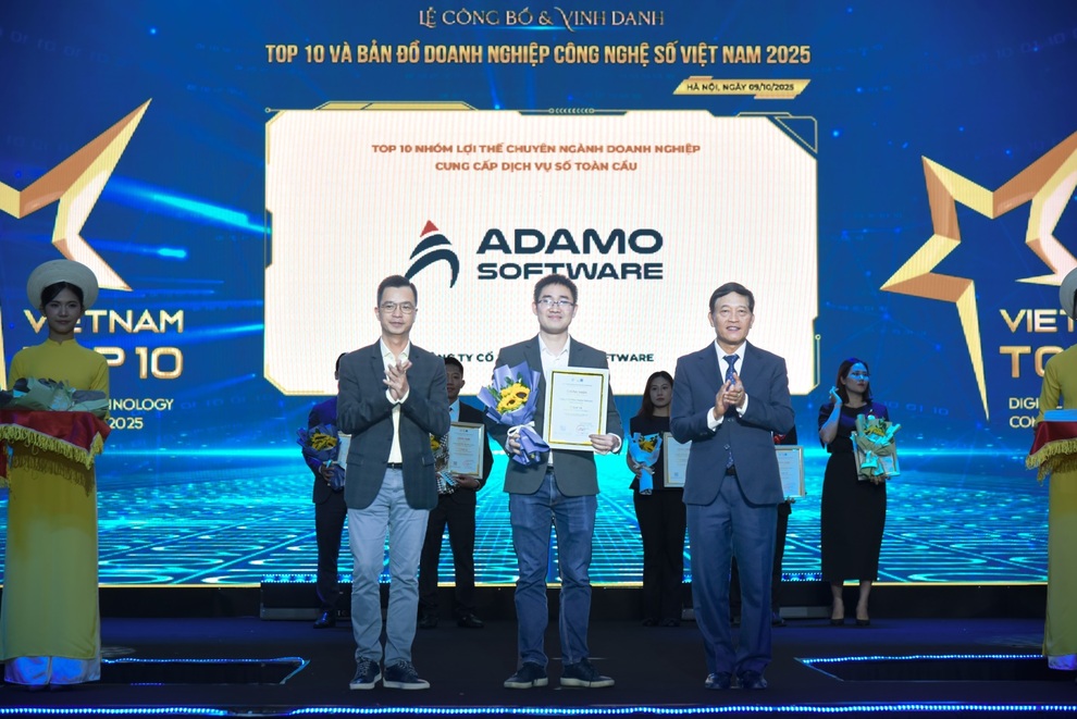 Adamo Software đạt 5 giải Top 10 doanh nghiệp công nghệ số xuất sắc 2025 - 1 Adamo Software đạt 5 giải Top 10 doanh nghiệp công nghệ số xuất sắc 2025 - 1