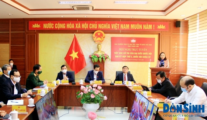Toàn cảnh Hội nghị tại điểm cầu trung tâm Đoàn ĐBQH tỉnh Thanh Hóa