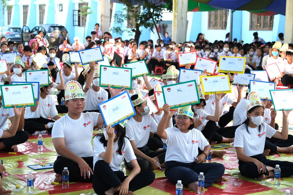 Học sinh thi hiểu biết về phòng, chống thiên tai - 1 Học sinh thi hiểu biết về phòng, chống thiên tai - 1