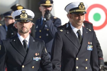 2 binh sỹ Italia bị buộc tội giết người trở lại Ấn Độ