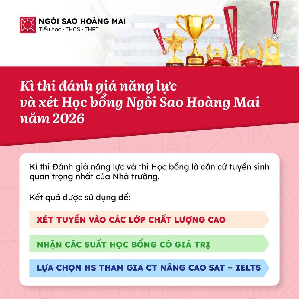 Trường Ngôi Sao Hoàng Mai tổ chức kỳ đánh giá năng lực và xét học bổng năm 2026 - 3