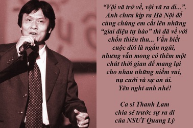 Nhiều nghệ sĩ chia sẻ niềm tiếc thương về NSƯT Quang Lý