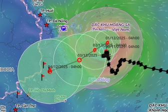 Bão Koto khả năng suy yếu trước khi vào Gia Lai - Khánh Hòa