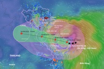 Bão Kajiki mạnh lên cấp 14, giật cấp 17, mức rất mạnh