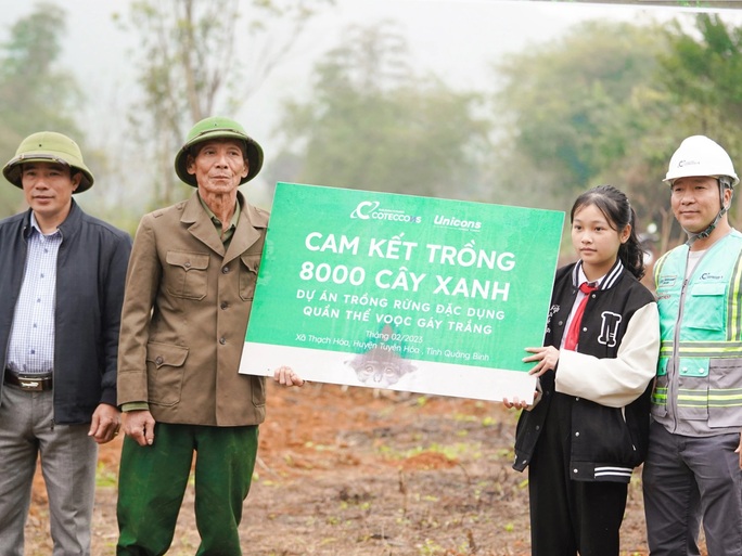Coteccons trồng 8.000 cây rừng tại khu bảo tồn voọc gáy trắng, Quảng Bình