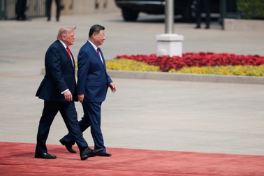 Hình ảnh lễ đón Tổng thống Mỹ Donald Trump tại Trung Quốc