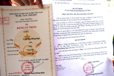 Trường ĐH Sài Gòn sẽ cấp lại bằng cho nữ sinh viên bị ghi là “ông”