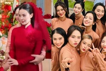 Midu rạng rỡ bên chồng thiếu gia trong lễ gia tiên, dàn phù dâu gây chú ý