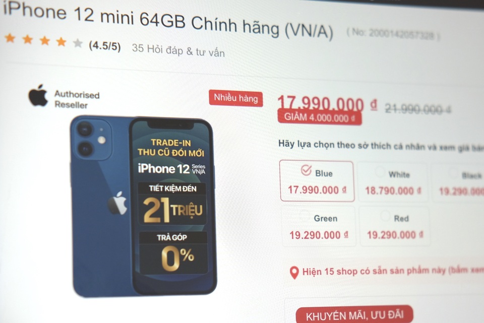 iPhone 12, iPhone 12 mini giảm 4 triệu đồng chỉ sau một tháng mở bán - 1 iPhone 12, iPhone 12 mini giảm 4 triệu đồng chỉ sau một tháng mở bán - 1