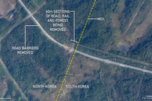 Ảnh vệ tinh cho thấy hệ quả vụ Triều Tiên phá nổ đường liên Triều