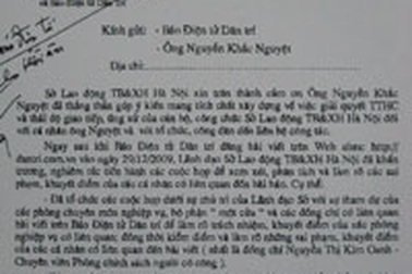 Hà Nội: Làm rõ sai phạm cán bộ Sở LĐ-TB&XH