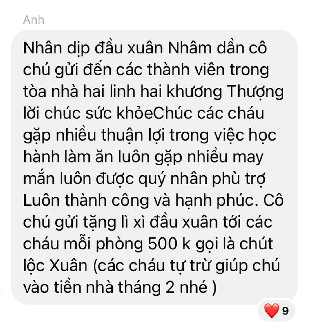 Chủ nhà ở Hà Nội hào phóng lì xì mỗi phòng trọ 500.000 đồng sau Tết - 1 Chủ nhà ở Hà Nội hào phóng lì xì mỗi phòng trọ 500.000 đồng sau Tết - 1