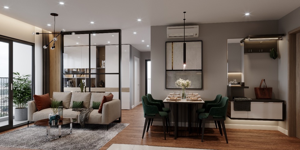 Biến hóa không gian 55 m2 thành căn hộ 2 phòng ngủ cực chuẩn - 1 Biến hóa không gian 55 m2 thành căn hộ 2 phòng ngủ cực chuẩn - 1