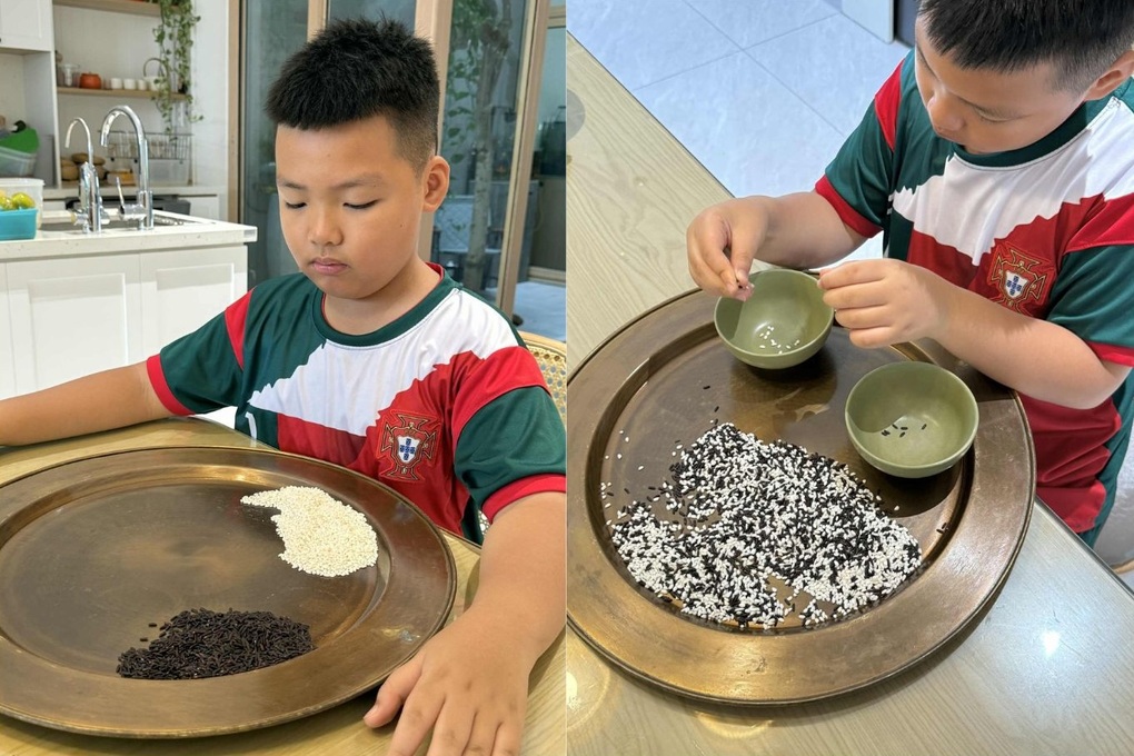 Muôn kiểu trông “khối nghỉ hè”: Mẹ trộn gạo với đậu cho con nhặt - 1 Muôn kiểu trông “khối nghỉ hè”: Mẹ trộn gạo với đậu cho con nhặt - 1