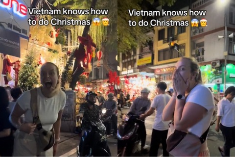 Khách Tây phấn khích, liên tục nhảy múa khi lạc vào Hàng Mã ở Hà Nội