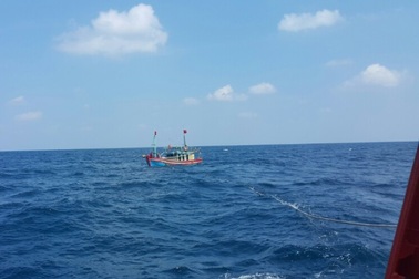 Cứu 5 thuyền viên trên con tàu gặp nạn ngoài biển