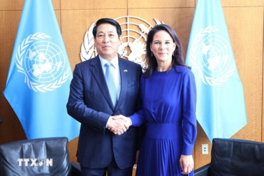 Chủ tịch nước Lương Cường gặp Chủ tịch Đại hội đồng Liên Hợp Quốc khóa 80