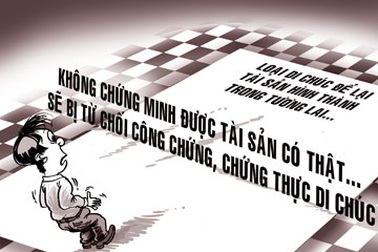 Di chúc có người làm chứng