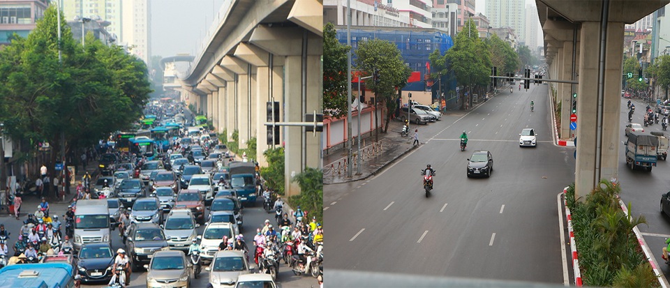 Đường phố Hà Nội thông thoáng lạ thường - 1 Đường phố Hà Nội thông thoáng lạ thường - 1