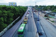 Khắc phục xong sự cố sụt lún đường dẫn cầu Tăng Long ở TPHCM