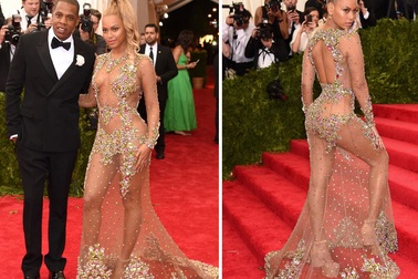 Cận cảnh chiếc váy xuyên thấu "nóng bỏng" của Beyoncé Knowles